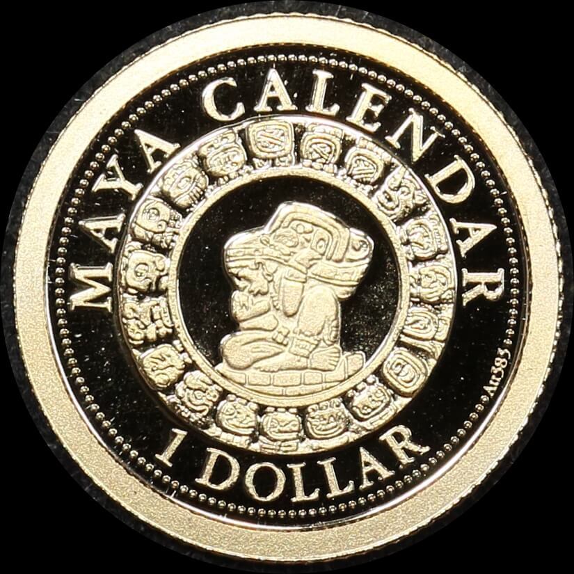 Solomon Islands 2012 Gold $1 Half Gram Coin - Maya Calendar product image