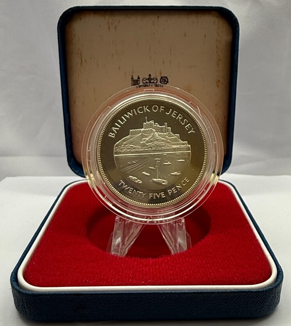 Jersey 1977 Silver 25 Pence Proof Coin - Silver Jubilee product image