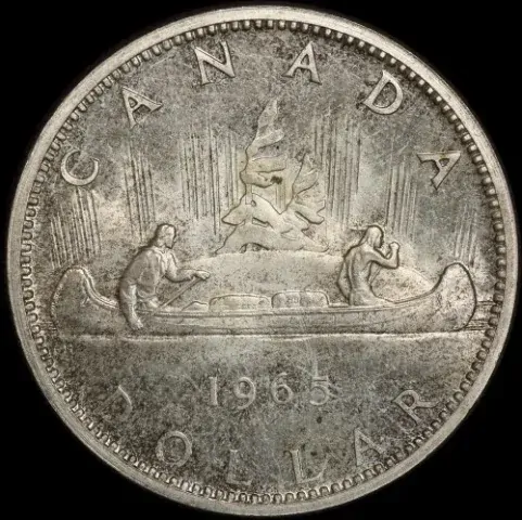 Canada 1965 Silver 1 Dollar KM#54 Uncirculated product image