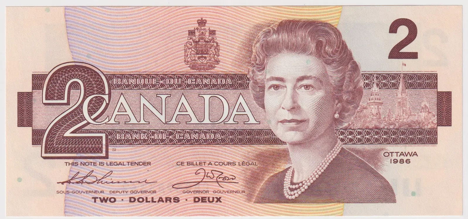 Canada 1986 2 Dollars P#94b Thiessen/Crow Uncirculated product image
