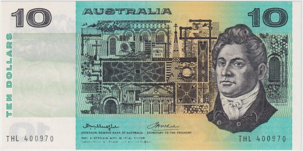 1976 $10 Note Knight/Wheeler Missing Intaglio Error R306A Uncirculated product image
