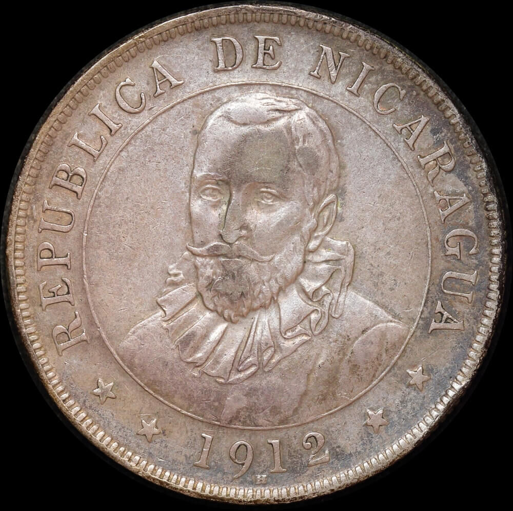 Nicaragua 1912 Silver 50 Centavos KM#15 Extremely Fine product image