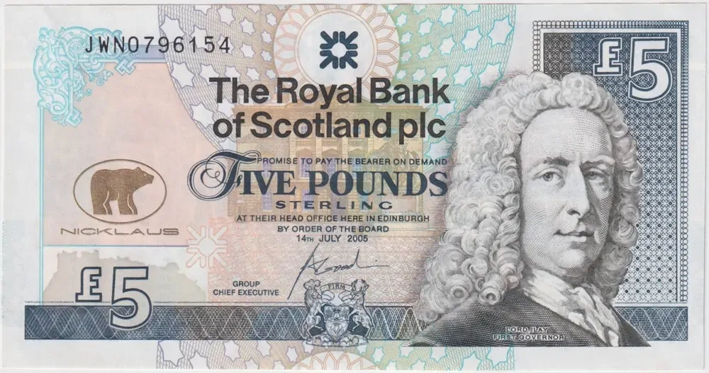 Royal Bank of Scotland 2005 5 Pounds P#365 Uncirculated Jack Nicklaus product image