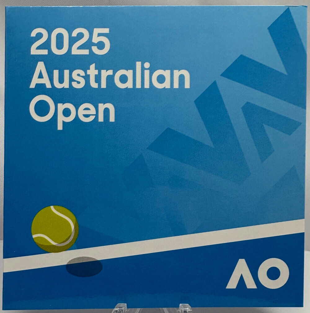 2025 Coloured $2 Coin in Folder Australian Open Women's Tennis - Blue product image