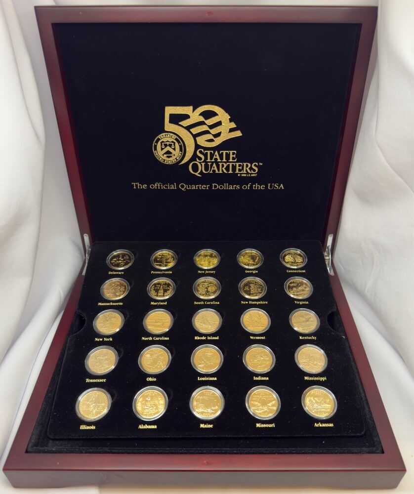 United States 1999-2009 Gold Plated State Quarters Coin Set of 50 product image