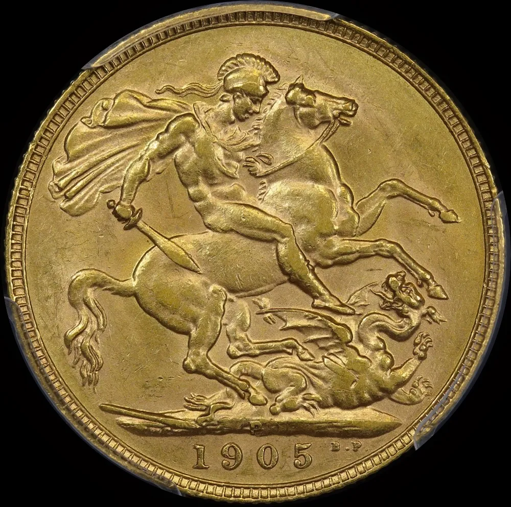 1905 Perth Edward VII Sovereign good EF (PCGS AU55) product image