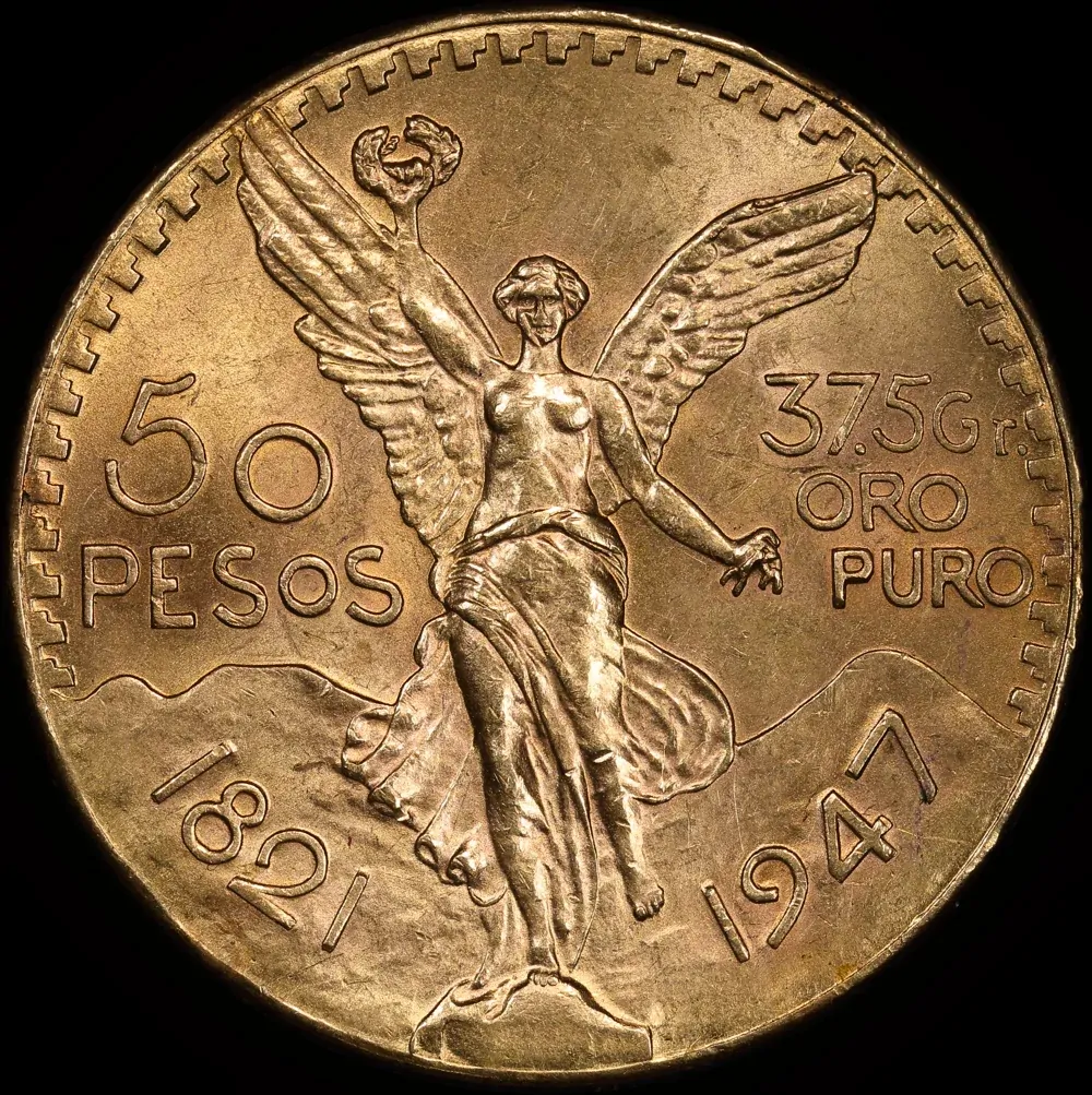 Mexico 1947 Gold 50 Peso KM# 481 Uncirculated product image