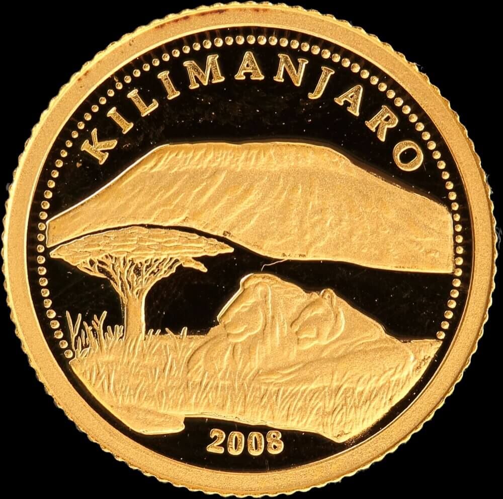 Democratic Republic of Congo 2008 Gold Half Gram Coin Mt. Kilimanjaro product image