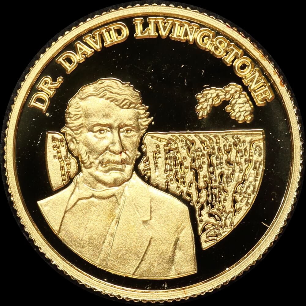 Zambia 1999 Gold Proof 500 Kwacha KM# 182 Dr David Livingstone product image