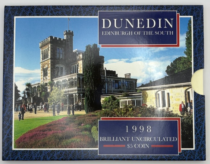 New Zealand 1998 $5 Brilliant Uncirculated Coin - Dunedin Edinburgh of The South product image