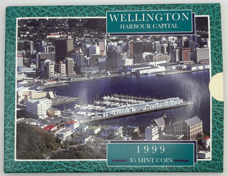 New Zealand 1999 $5 Brilliant Uncirculated Coin - Wellington Harbour Capital product image
