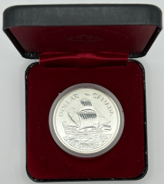 Canada 1979 Silver Specimen 1 Dollar KM# 124 Griffon product image