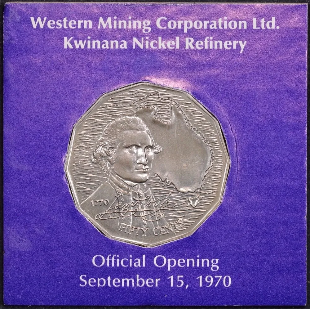 1970 50 Cent Specimen Captain Cook - Western Mining Corp product image