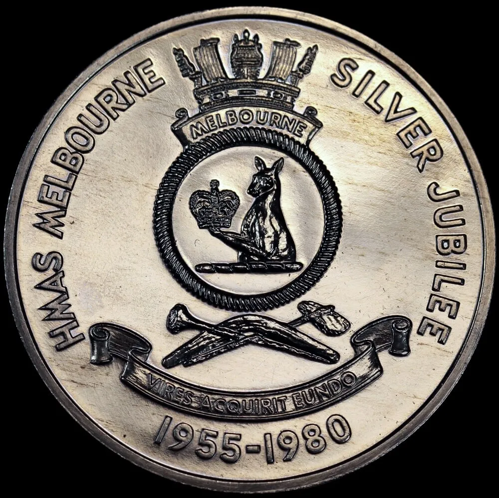 Australia 1980 Medal HMAS Melbourne Silver Jubilee product image