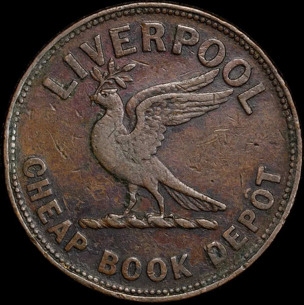 Howell, John Copper Penny Token Undated A# 273 about VF product image