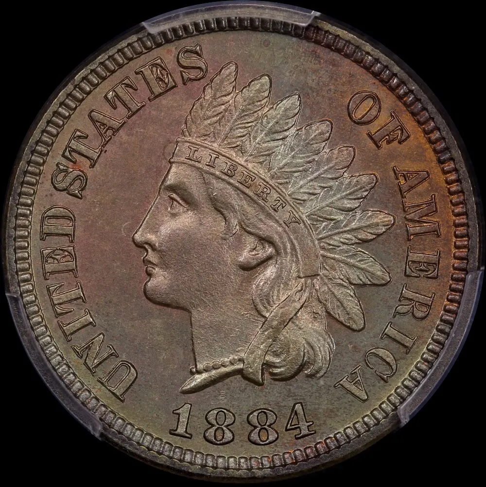 United States 1884 Indian Cent KM#90a PCGS PR63BN product image