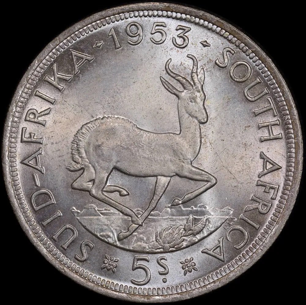 South Africa 1953 Silver 5 Shillings KM#52 Uncirculated product image