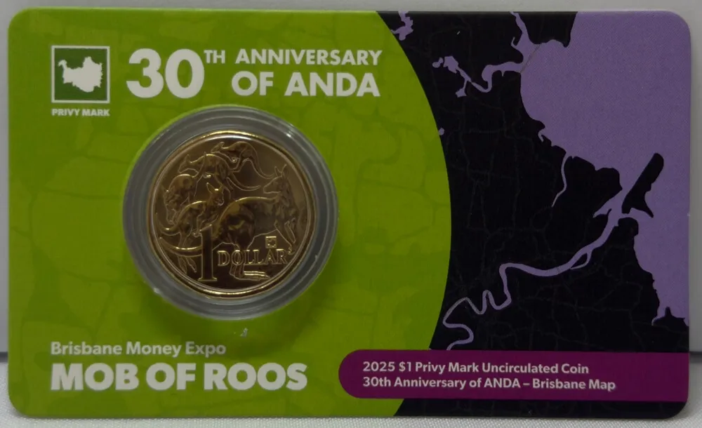 Australia 2025 $1 Mob of Roos - Brisbane Money Expo  product image