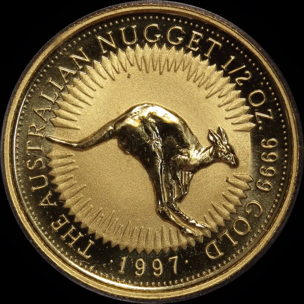 1997 Gold Half Ounce Unc Coin Kangaroo Nugget product image