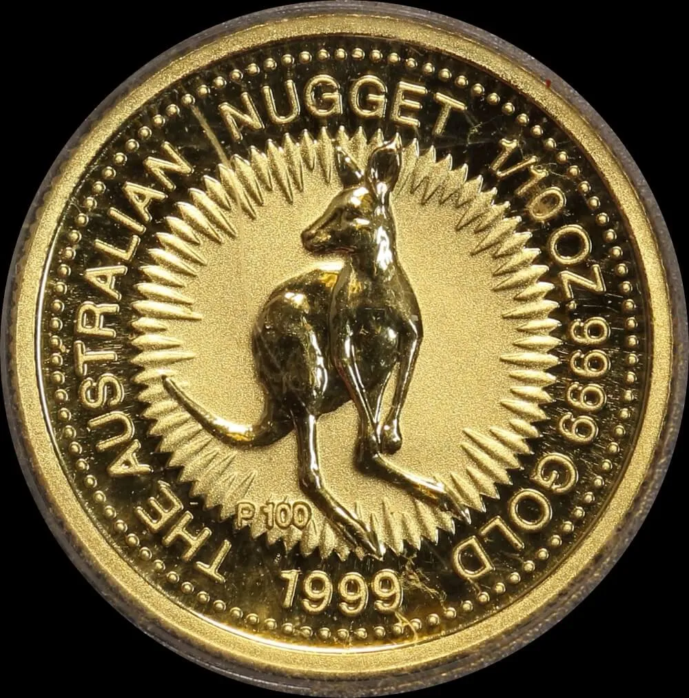 1999 Gold Tenth Ounce Specimen Coin Kangaroo Nugget product image