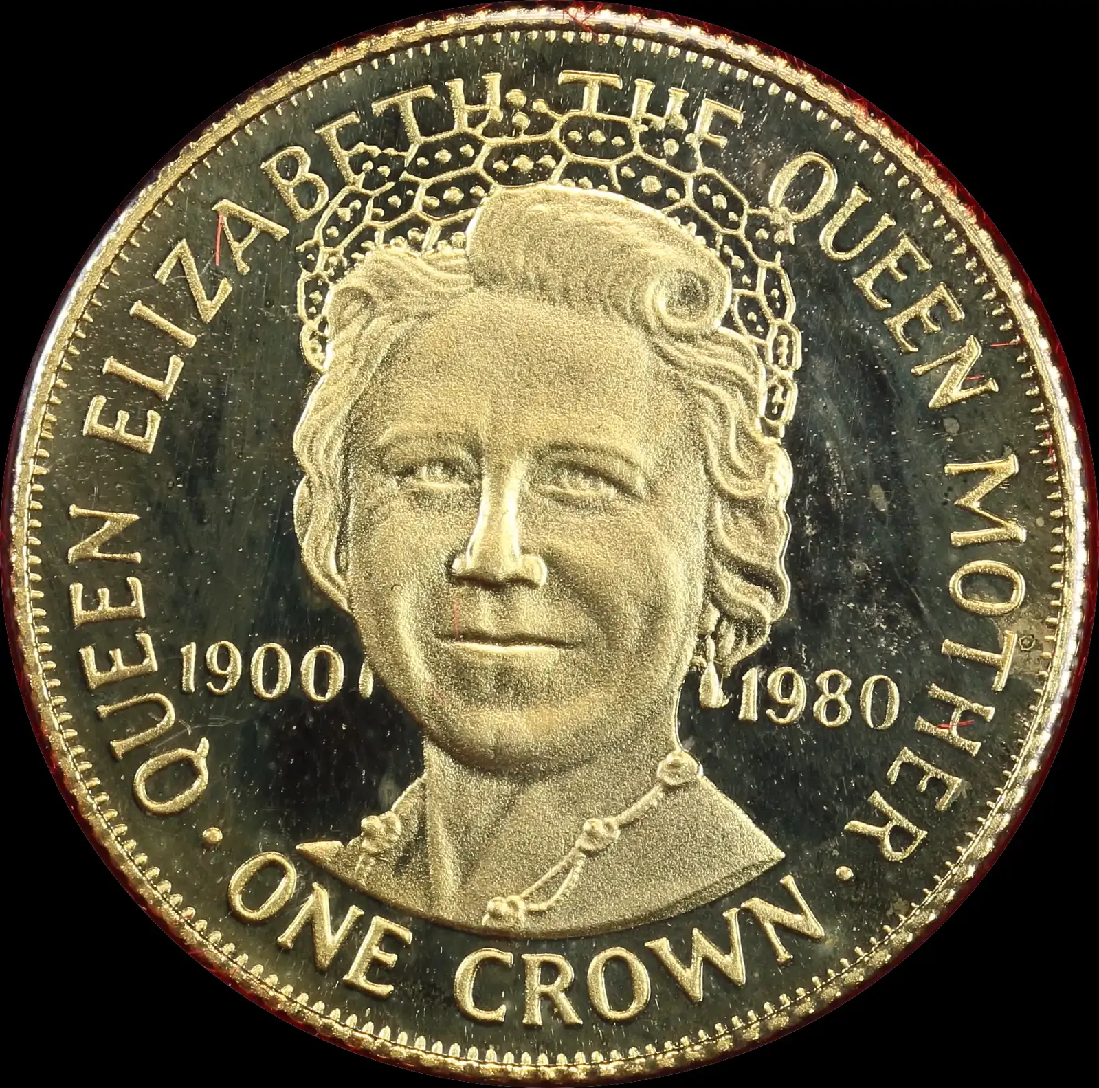 Isle of Man 1980 Gold Crown KM#68c Queen Mother 80th Birthday product image