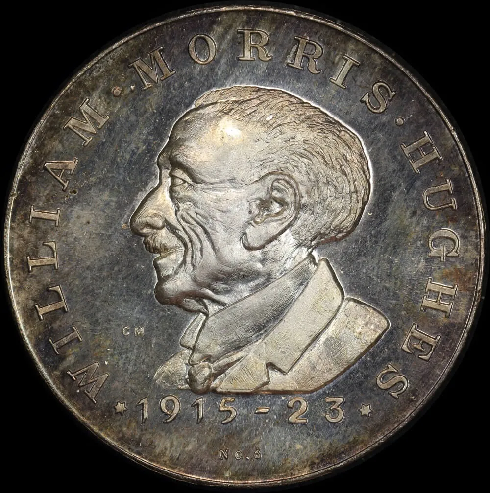 Proof Silver Medallion ca 1967 Australian Prime Ministers - Billy Hughes product image