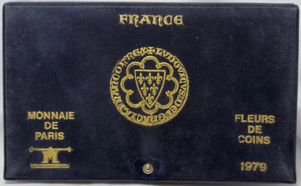 France 1979 Specimen Coin Set of 10 Fleurs de Coin product image
