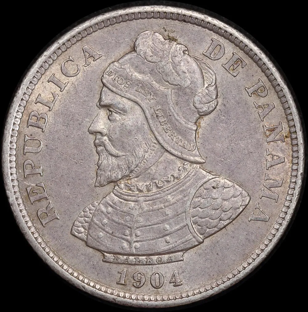 Panama 1904 Silver 50 Centisimos KM# 5 about Unc product image