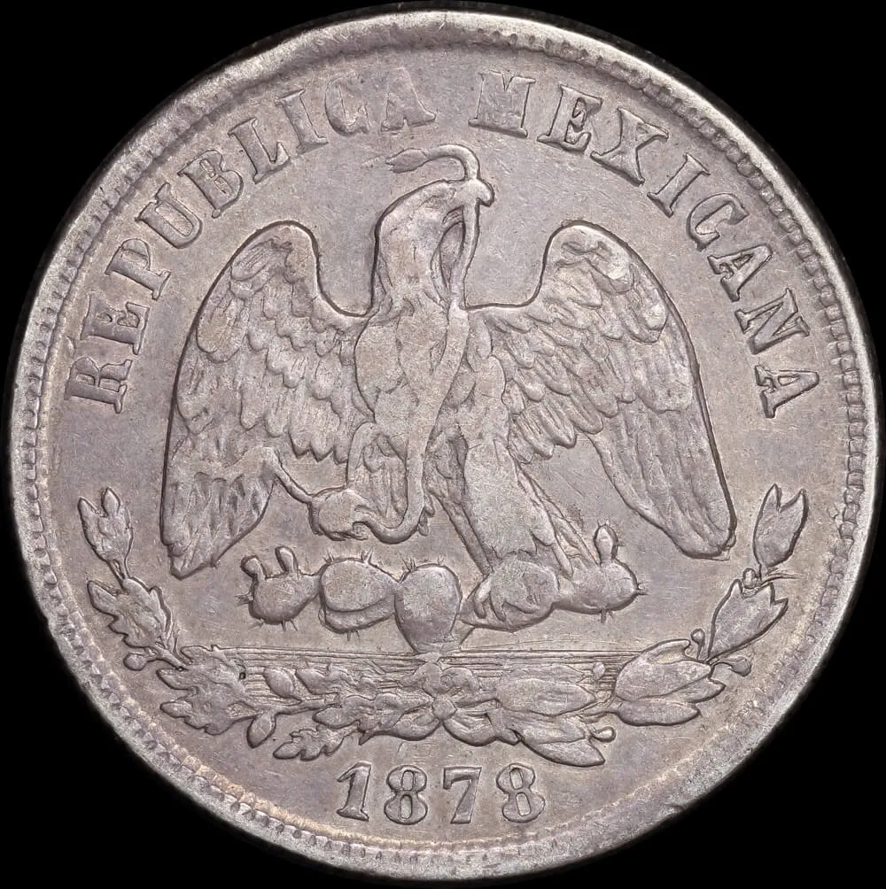 Mexico 1878 Zs S Silver 50 Centavos KM# 407.8 Extremely Fine product image