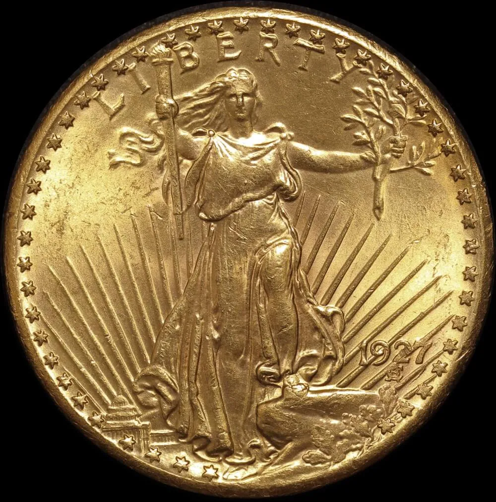 United States 1927 Gold 20 Dollar Double Eagle KM# 131 about Unc product image