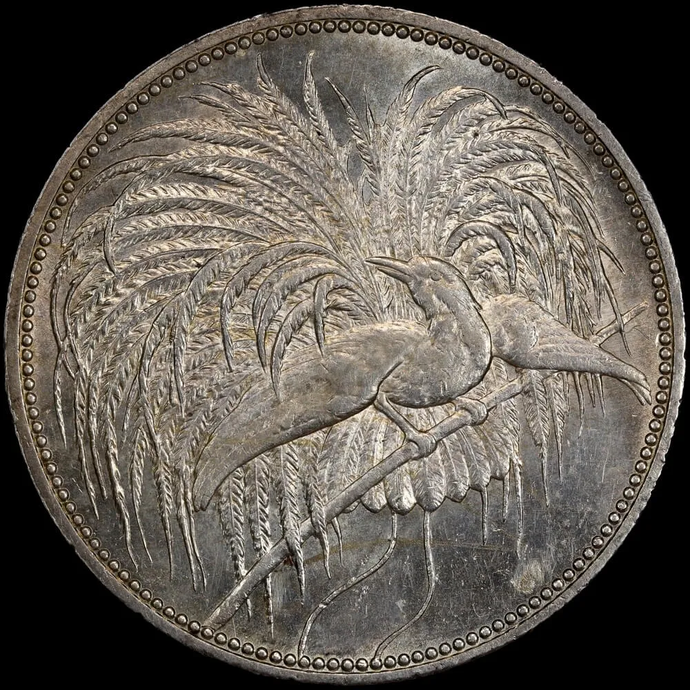 German New Guinea 1894-A Silver 5 Marks KM# 7 PCGS Genuine UNC Details product image