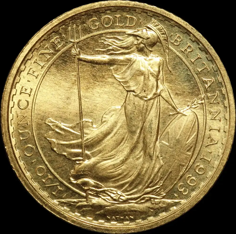 Great Britain 1993 Gold 1/10oz Coin Britannia product image