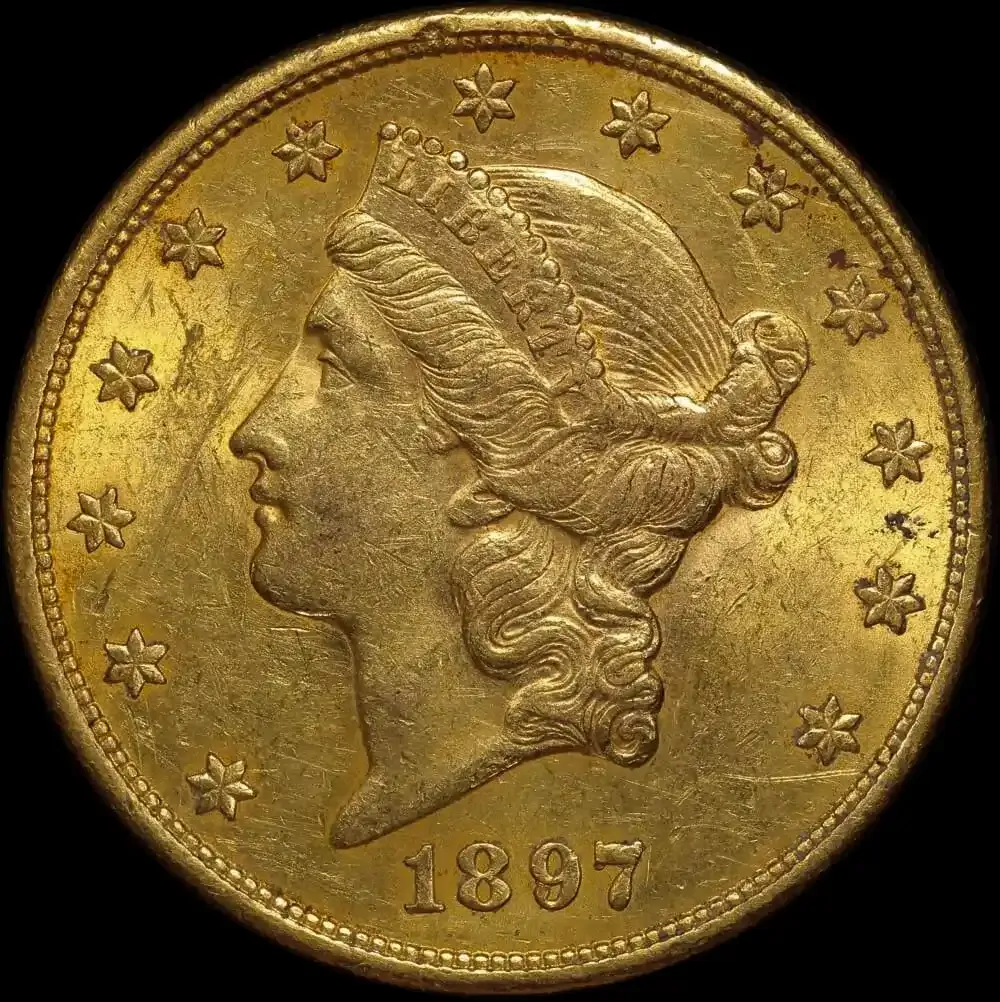 United States 1897-S Gold $20 Double Eagle KM#74.3 Extremely Fine product image