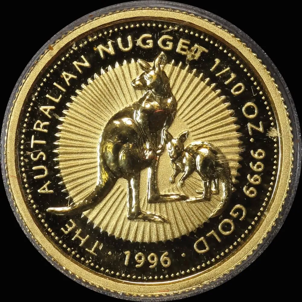 1996 Gold 1/10oz Specimen Coin Kangaroo Nugget product image