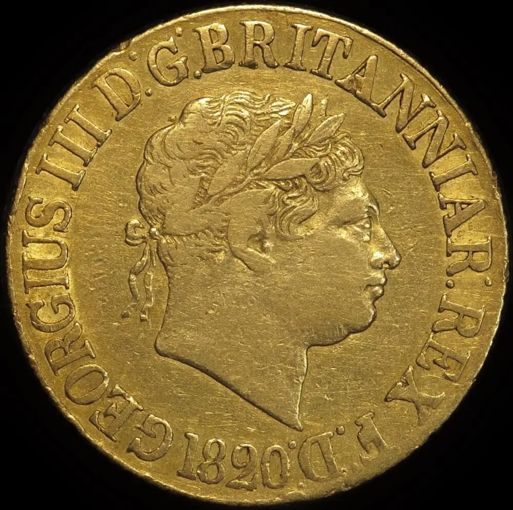 1820 Gold Sovereign George III Closed 2 S#3785C Fine product image
