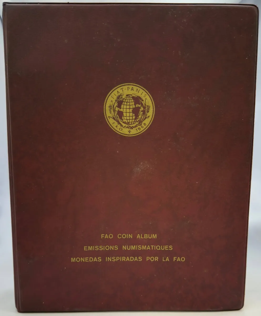 1968 - 1970 FAO Coin Album #1 Red (52 Coins) Proof and Unc product image