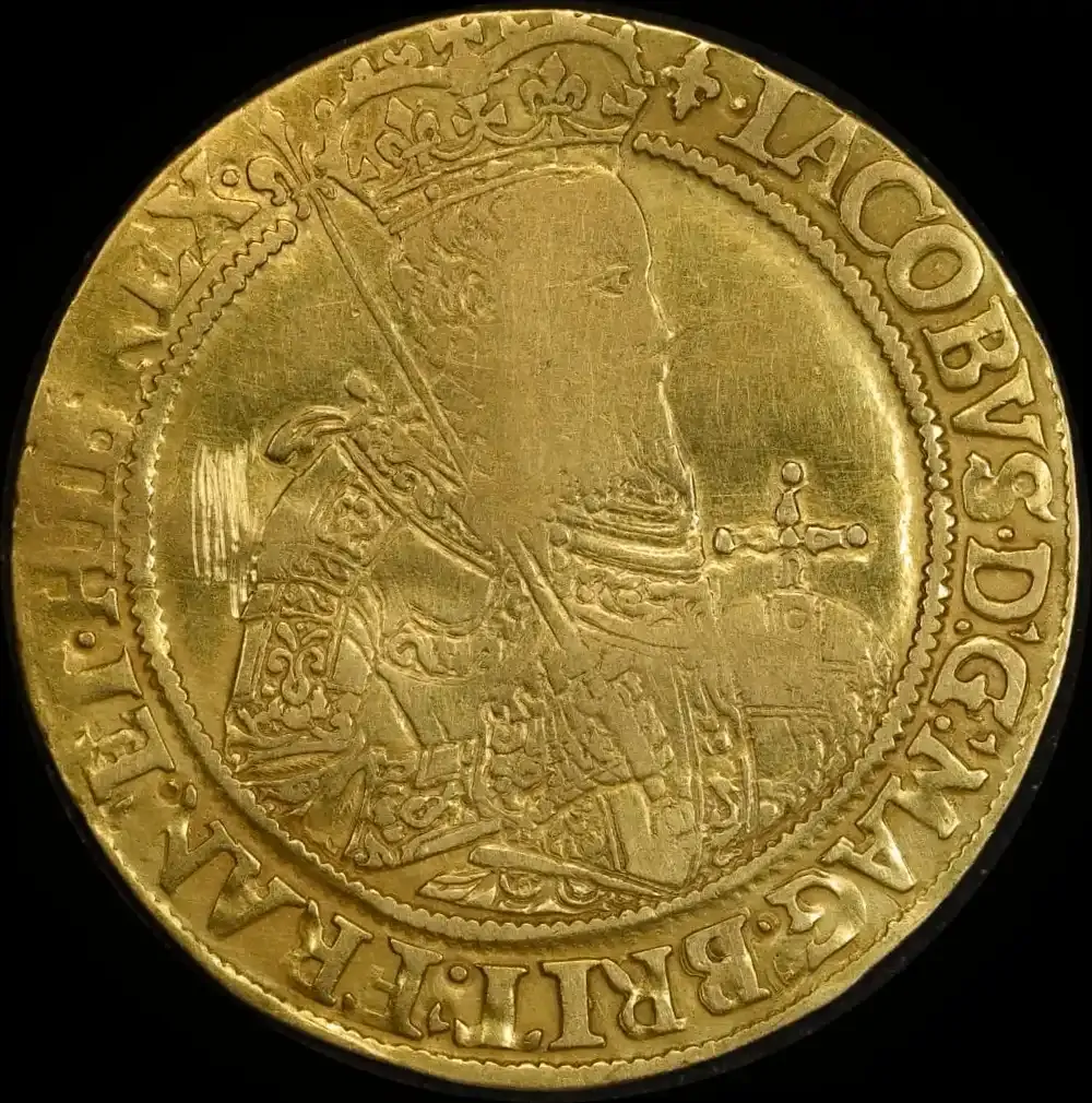 1604 ~1605 Gold Unite James I (Second Bust) S#2618 Fine product image