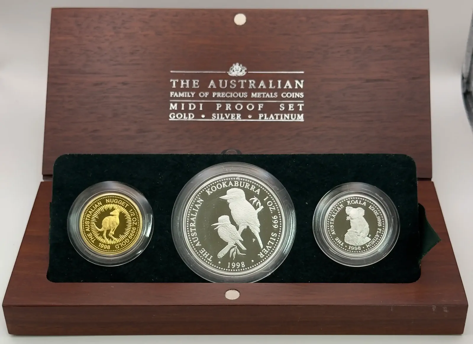 1998 Gold Platinum Silver Family of Precious Metals Midi Proof Coin Set product image