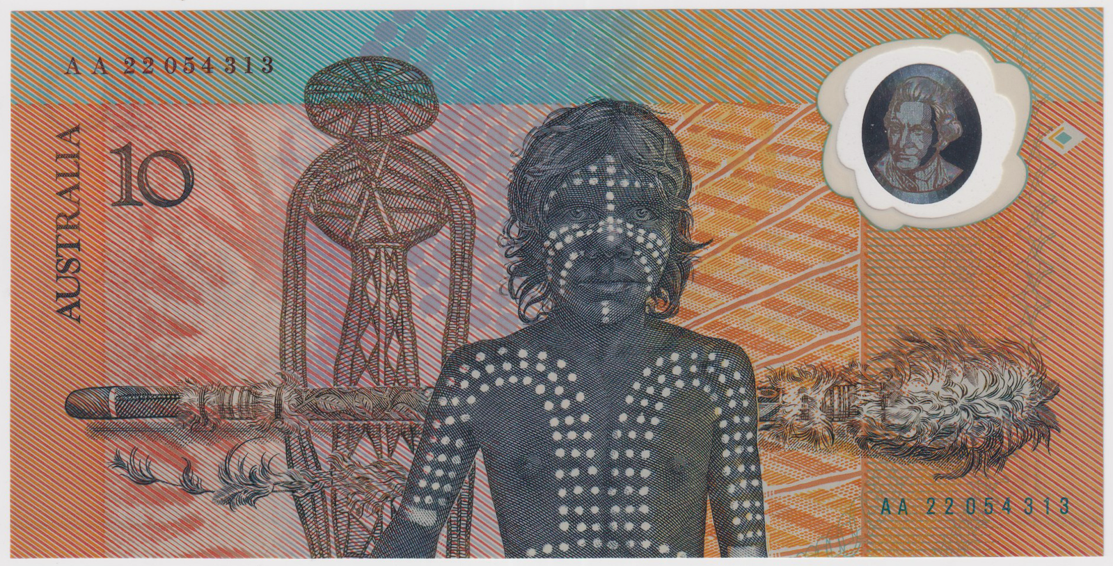 Australia 1988 $10 Bicentennial AA Serials P#49a Ex Folder product image