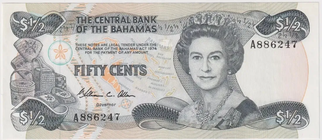 Bahamas 1984 50 Cents Pick# 42 Uncirculated product image
