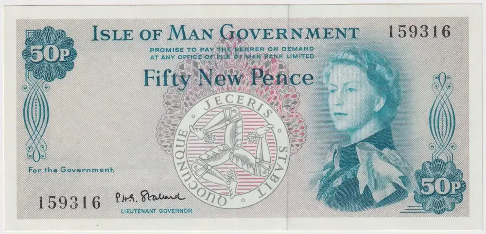 Isle of Man 1969 50 New Pence Pick# 27 Uncirculated product image