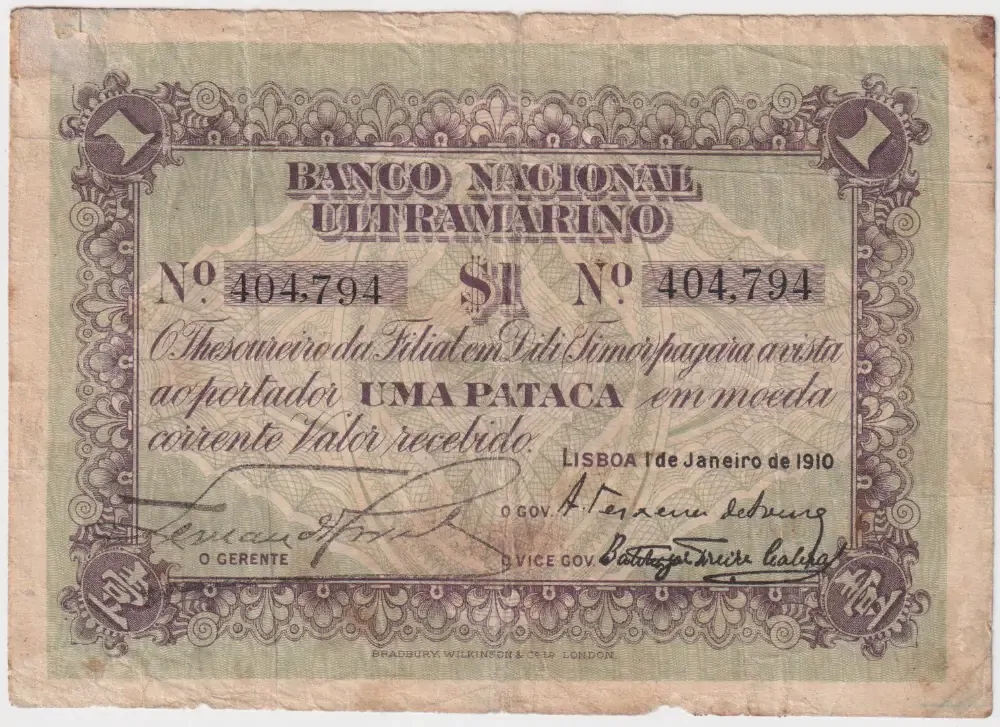 Timor 1922 1 Pataca Pick# 1 Very Good product image