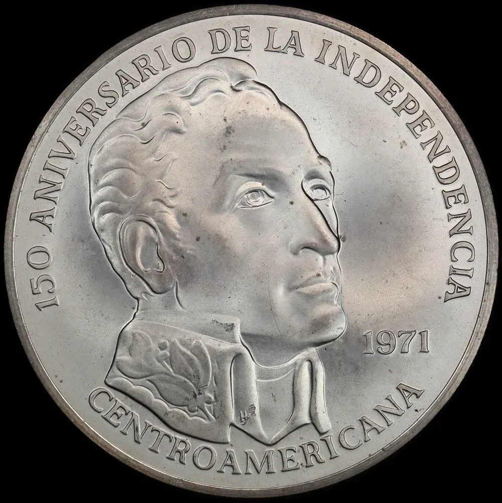 Panama 1971 Silver 20 Balboas 150th Anniversary Independence product image