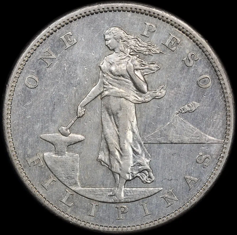 Philippines 1903-S Silver Peso KM# 168 about Unc product image