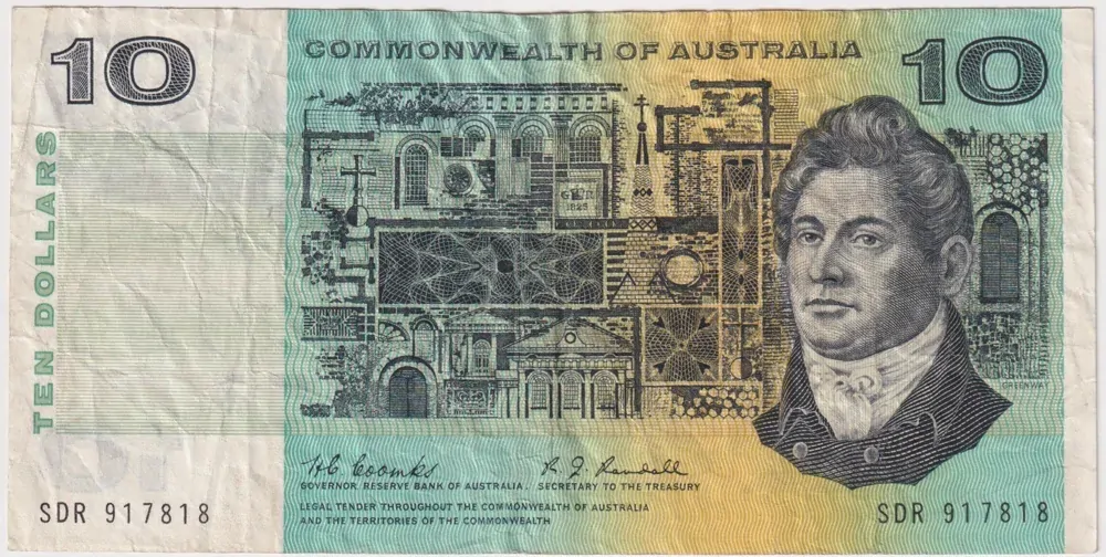 1967 $10 Note Coombs/Randall SDR 1st Prefix R302F Very Fine product image