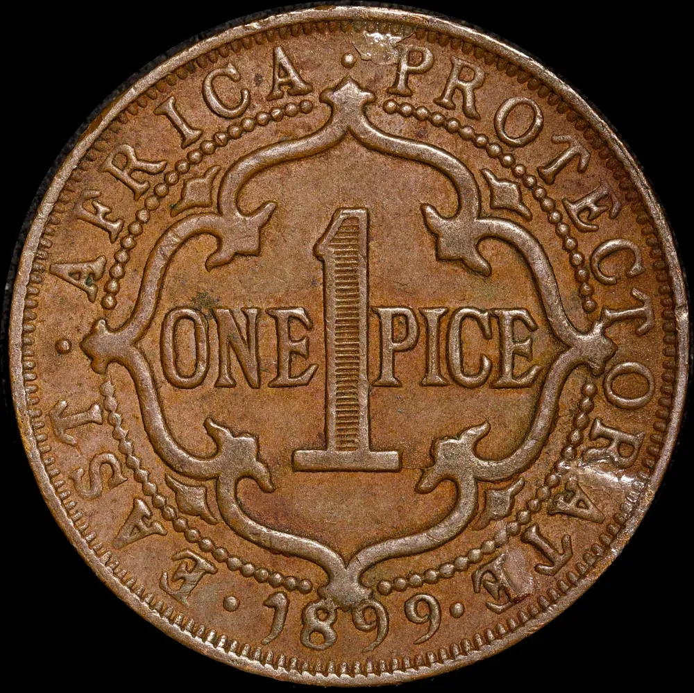 East Africa 1899 Copper 1 Pice KM#1 about Unc product image