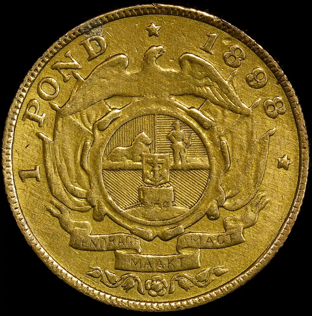 South Africa 1898 Gold Pond KM#10.2 Fine product image