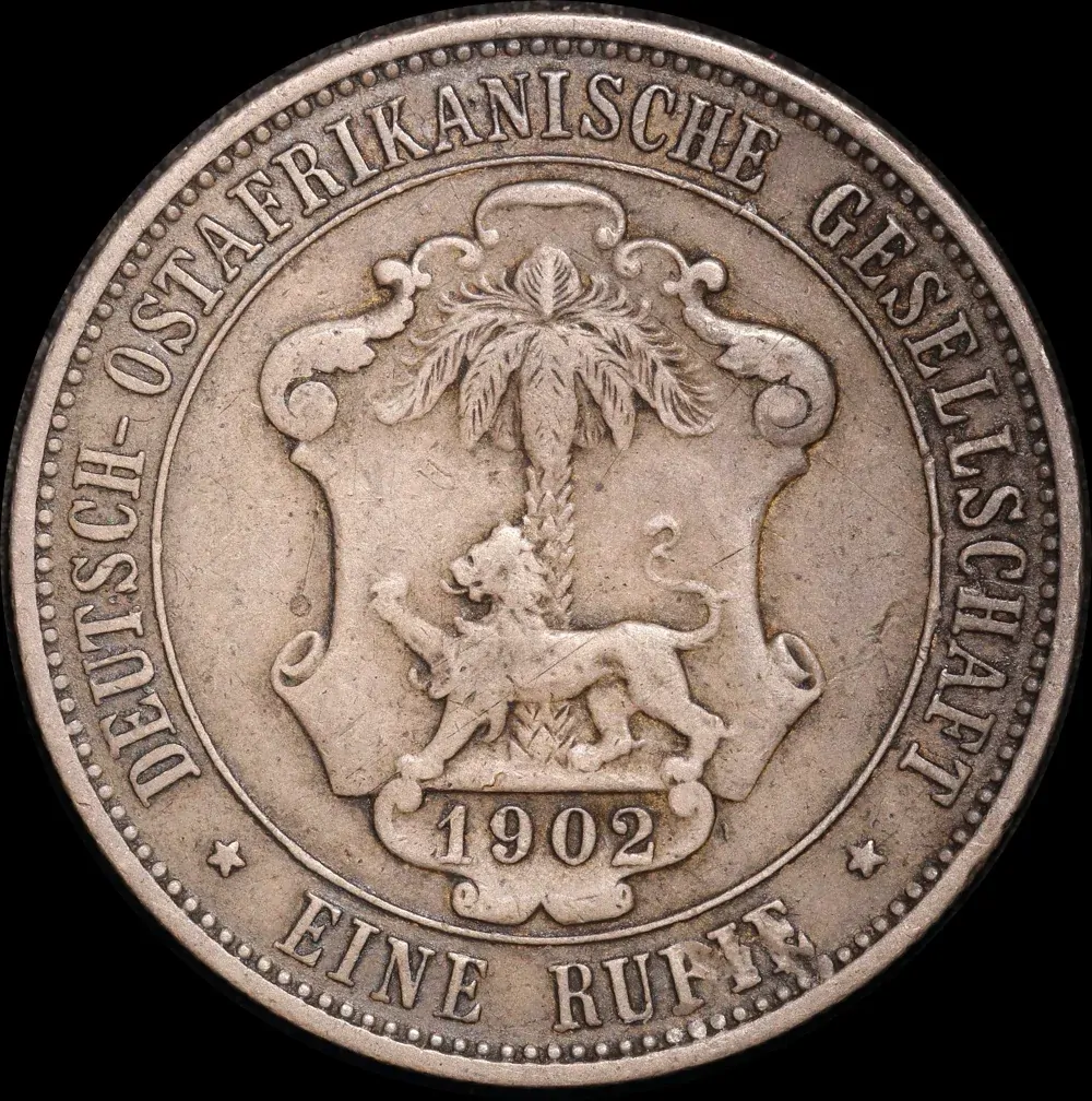 German East Africa 1902 Silver Rupee KM# 2 good VF product image