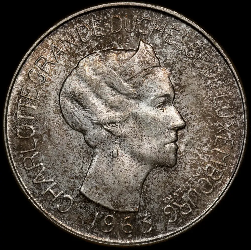 Luxembourg 1963 Silver 100 Francs KM#52 Choice Unc product image
