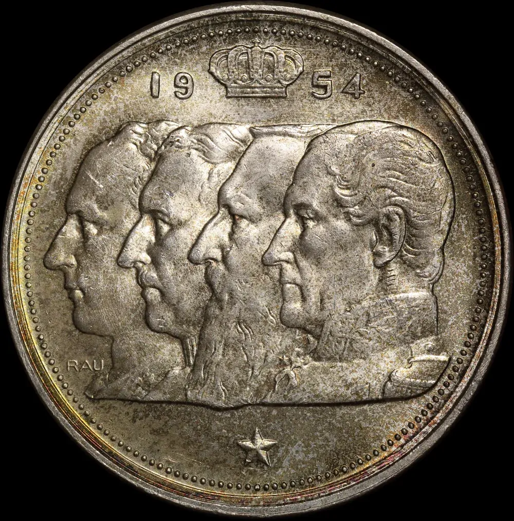 Belgium 1954 Silver 100 Francs KM#138 Uncirculated product image